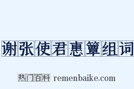 谢张使君惠簟组词是什么意思的图片